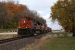 BNSF 9168 rolls over a small bridge over Penitentiary Creek